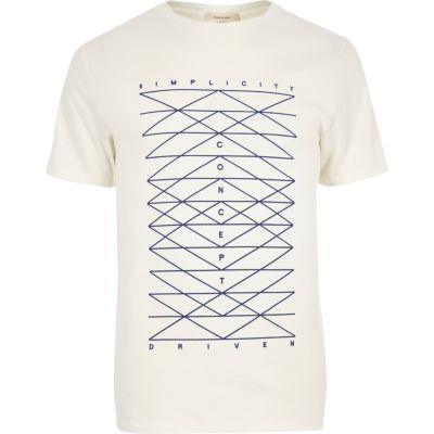 White simplicity print t-shirt